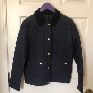 J.Crew Women’s Navy Quilted Jacket